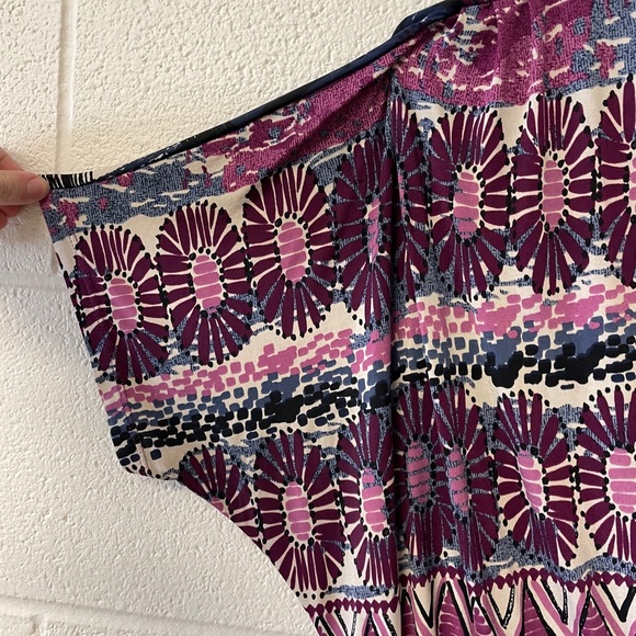 Janette Abstract Floral Purple Blouse - Picture 4 of 7